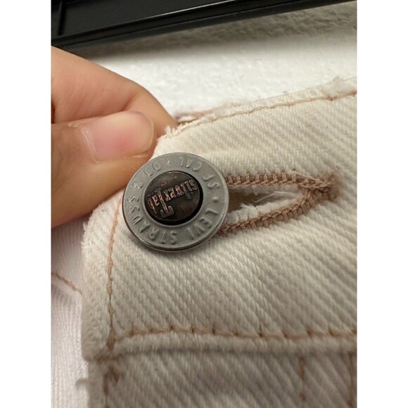 Levi's Lowcut Silver Tab Vintage Jeans White Zip Fly Straight Leg Cotton Size 28 - Picture 5 of 11